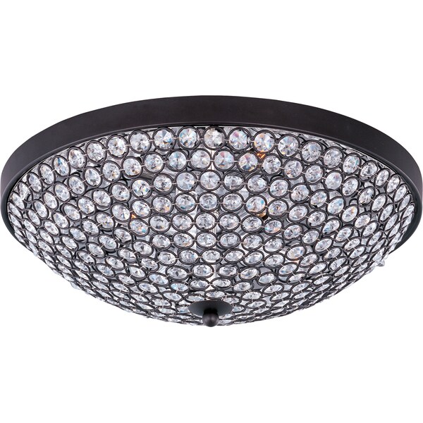 Maxim Lighting Glimmer 4-Light 15" Wide Bronze Flush Mount Light 39871BCBZ - main
